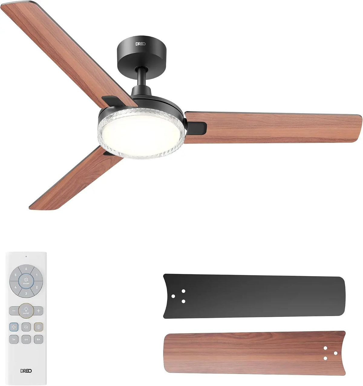 DREO Ventilator 132 cm mit Fernbedienung und Timer Schwarz