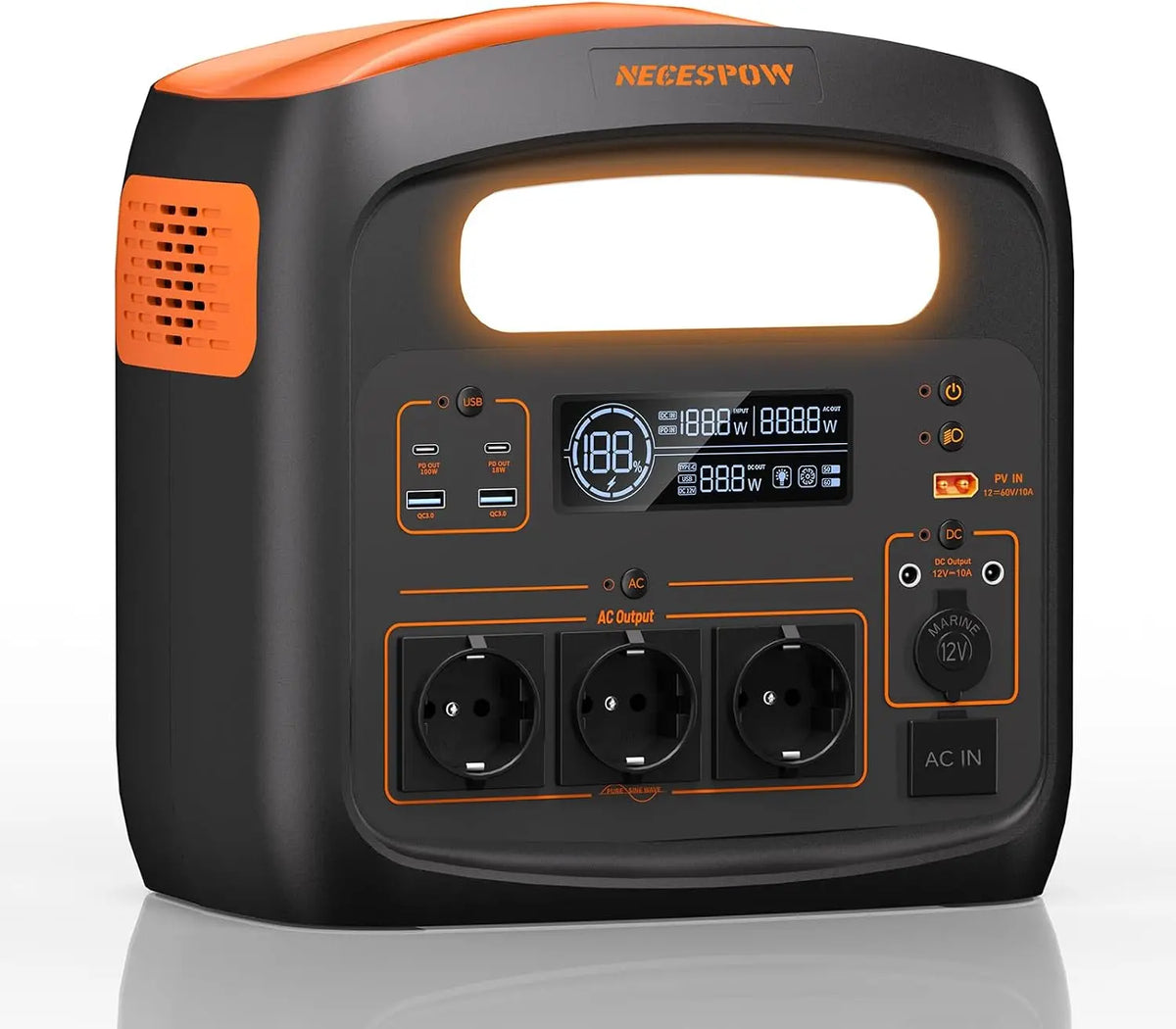 Inverter-Stromerzeuger 1800W mit Solarfunktion