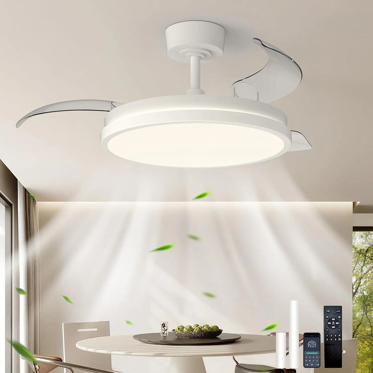 Ventilator 106cm Weiß für Haushalt und Alltag