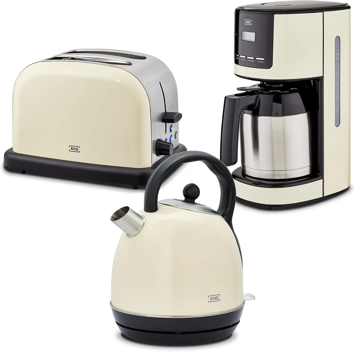 Kaffeemaschine 1,7 Liter mit Display Beige