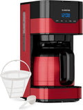 Kaffeemaschine 800 W 1,2 L mit Timer und Edelstahl Silber