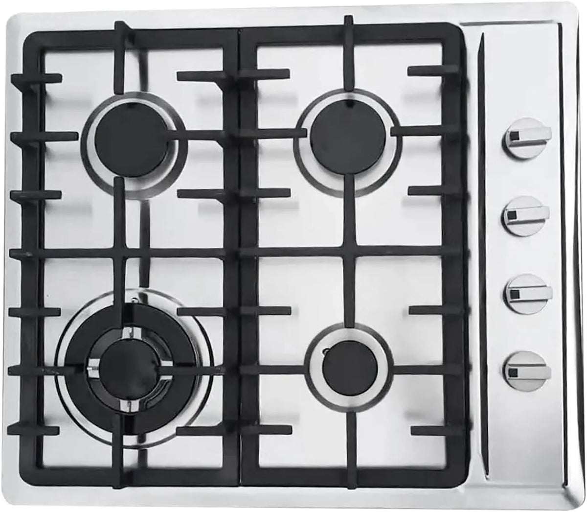 Einbau-Herd-Set 51cm mit Edelstahl Silber