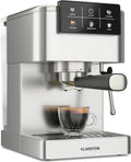 Kaffeemaschine 1350 W mit Display und Edelstahl Silber
