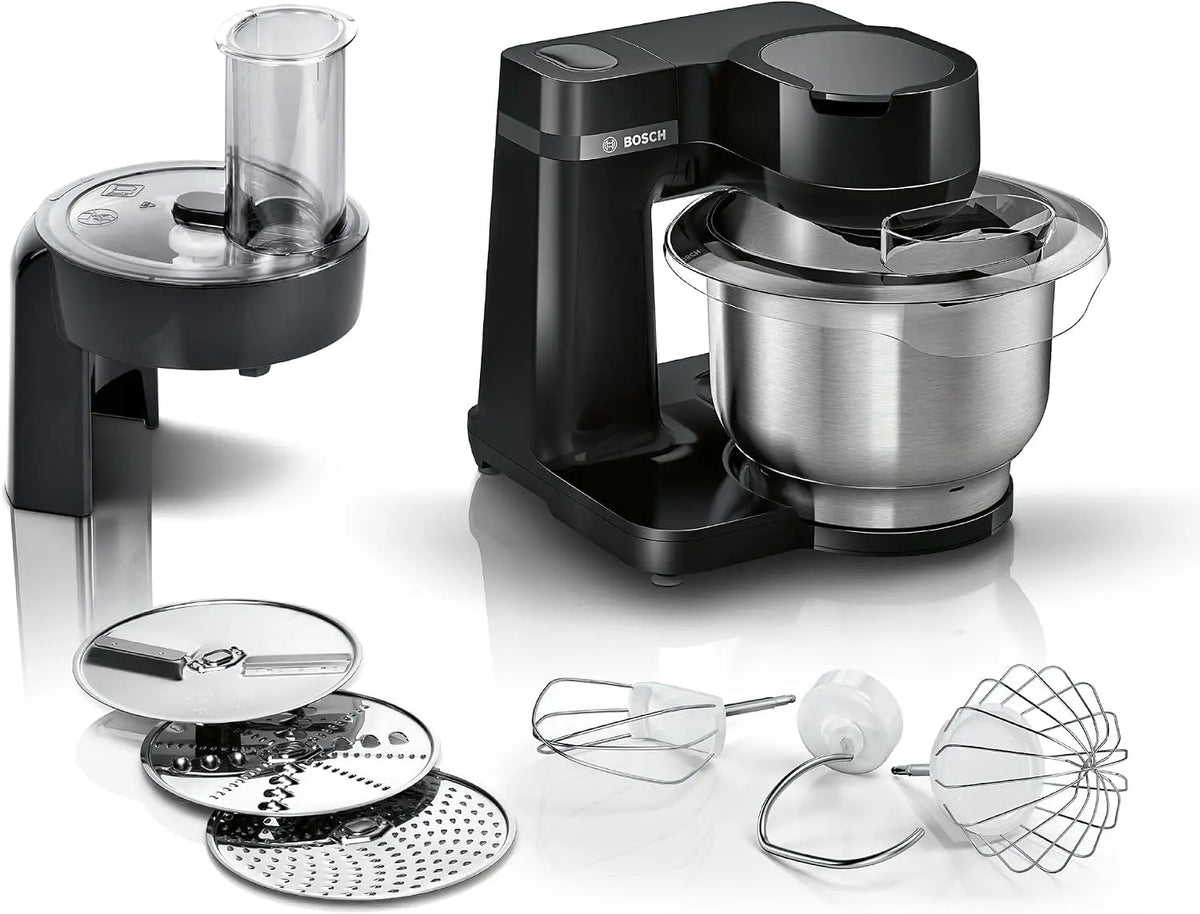 Bosch Küchenmaschine 700 W 3,8 L mit Edelstahl Schwarz