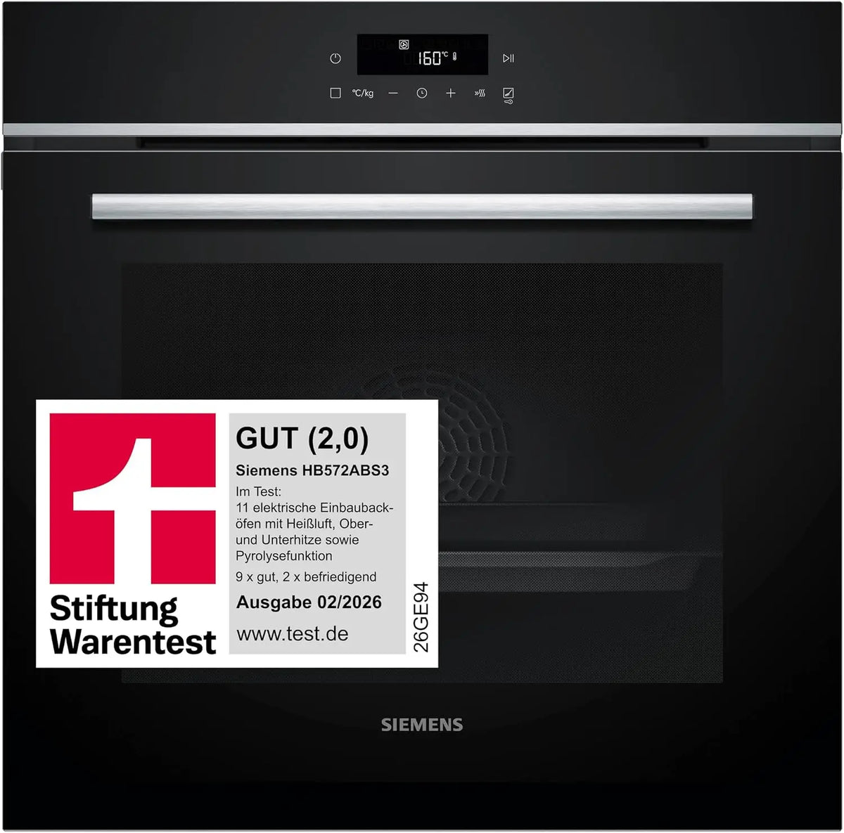 Siemens Einbau-Herd-Set HB572ABS3 60 cm mit Edelstahl Silber
