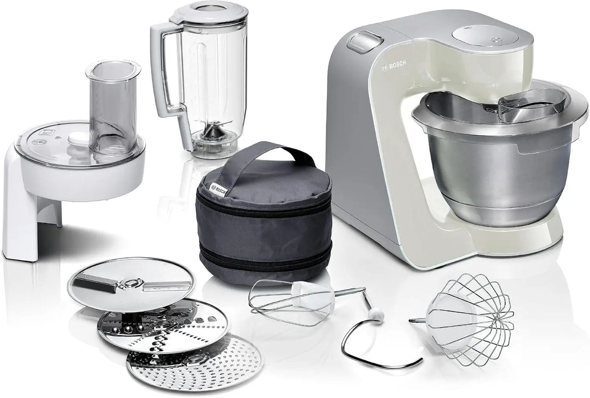 Bosch Küchenmaschine MUM58L20 1000 W 3,9 L mit Edelstahl Grau