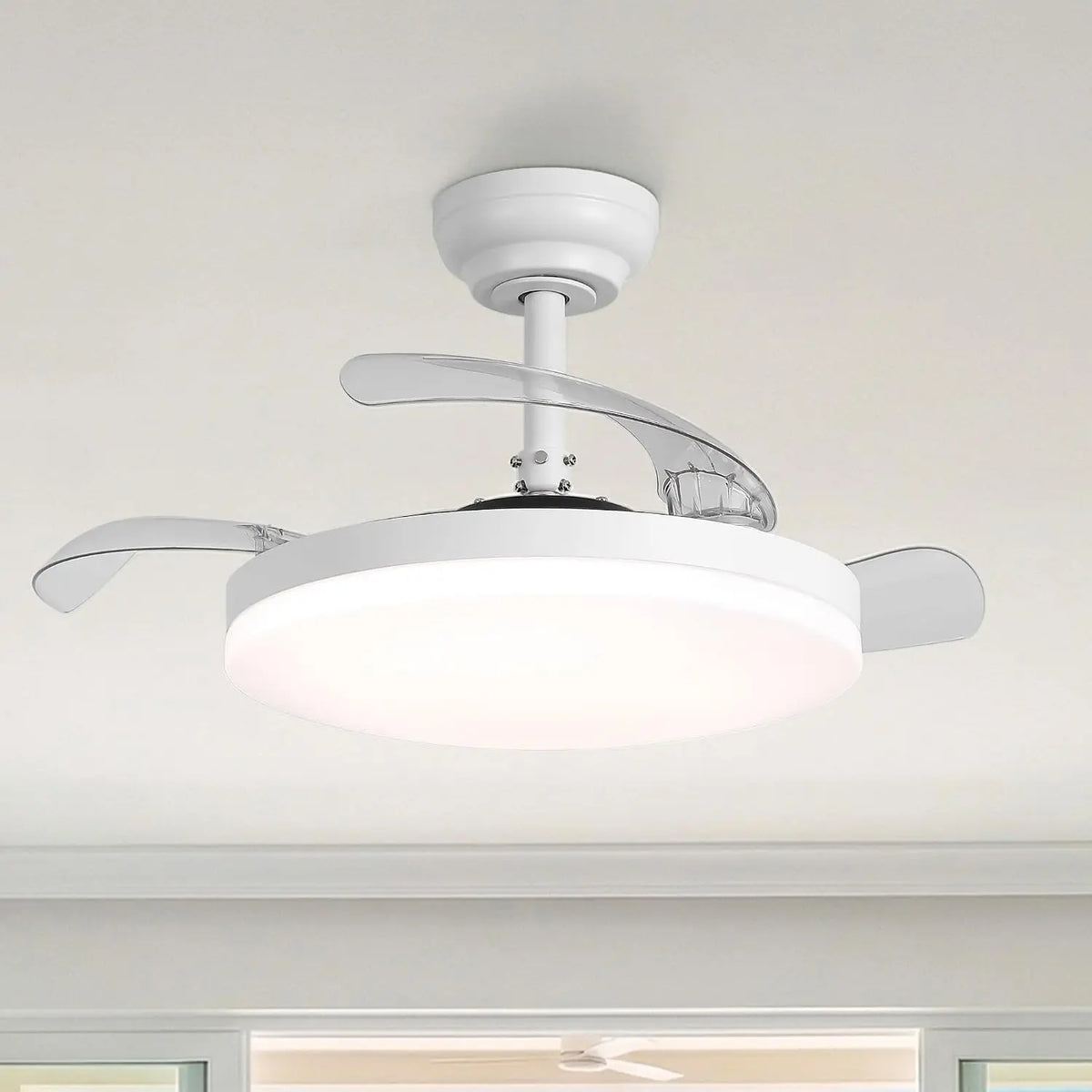 Ventilator 36 W 106 cm mit Fernbedienung Weiß