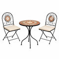 5-teiliges Mosaik Gartenmöbel Set mit Bistrotisch und Stühlen