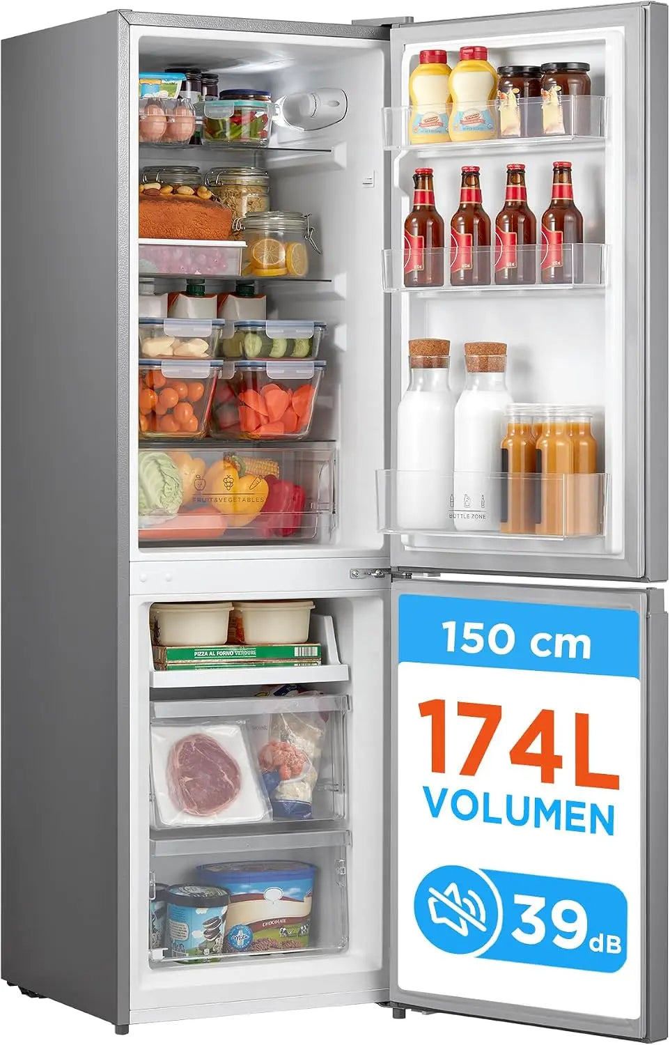 COMFEE Möbel 174L 39dB 150cm für Haushalt und Alltag