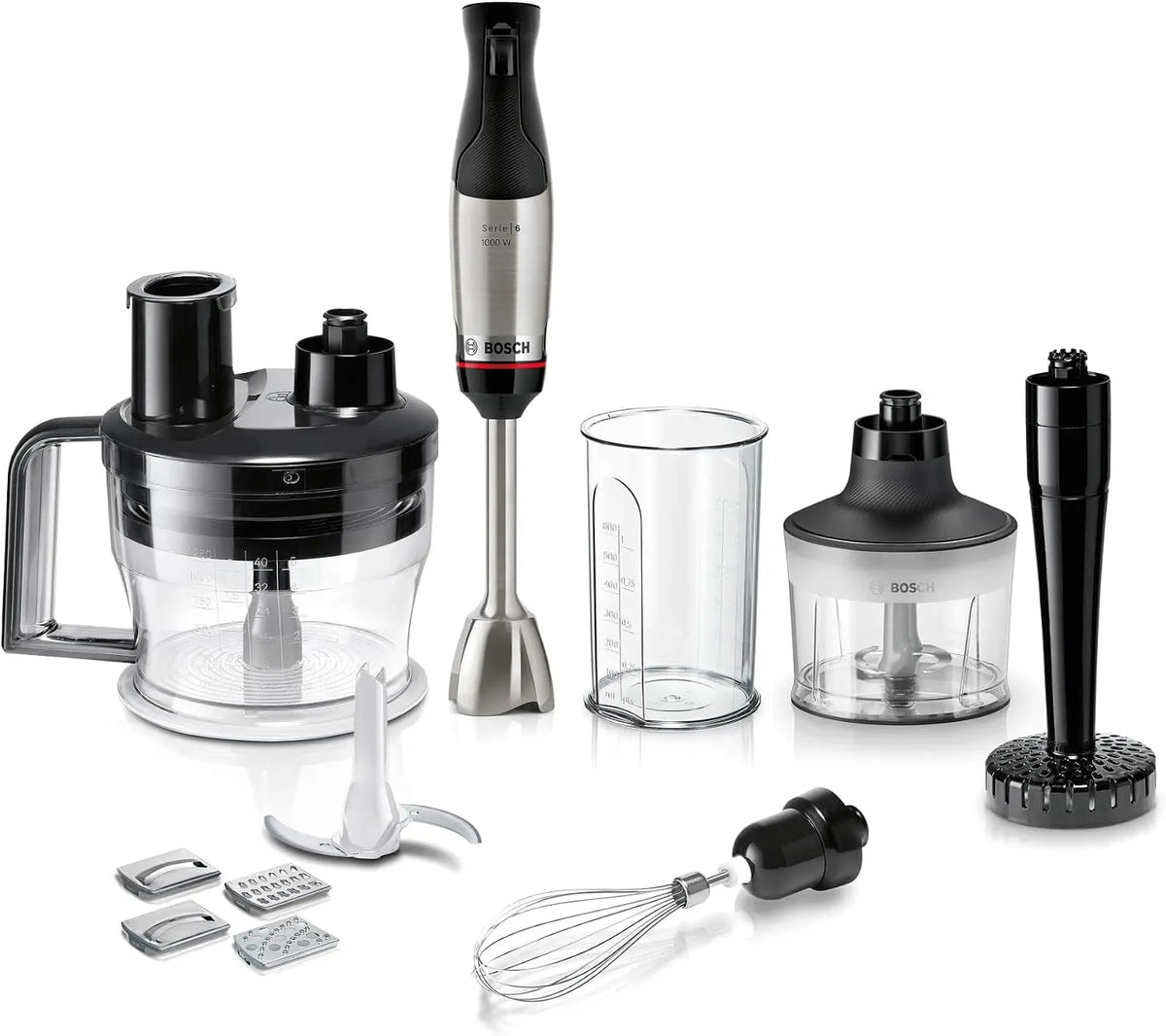 Bosch Mixer 1000 W mit Edelstahl Silber