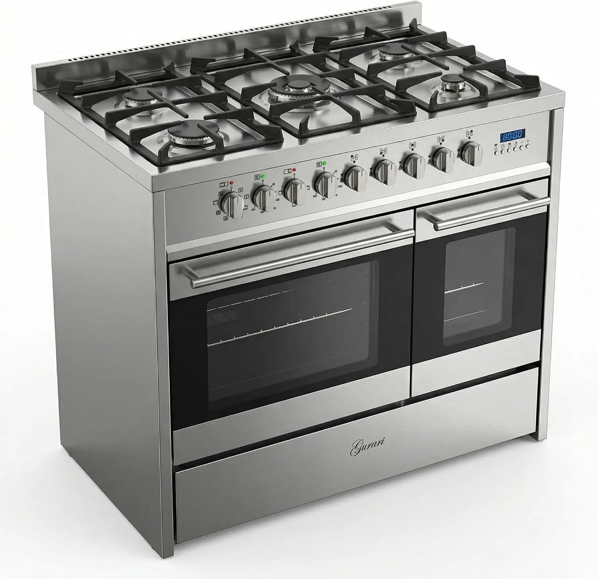 Einbau-Herd-Set 59L 90 cm mit Edelstahl Silber