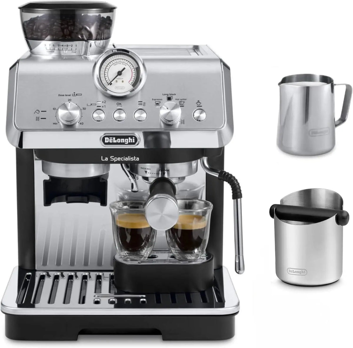 Kaffeemaschine EC9155 1550W 1,7L mit Edelstahl Schwarz