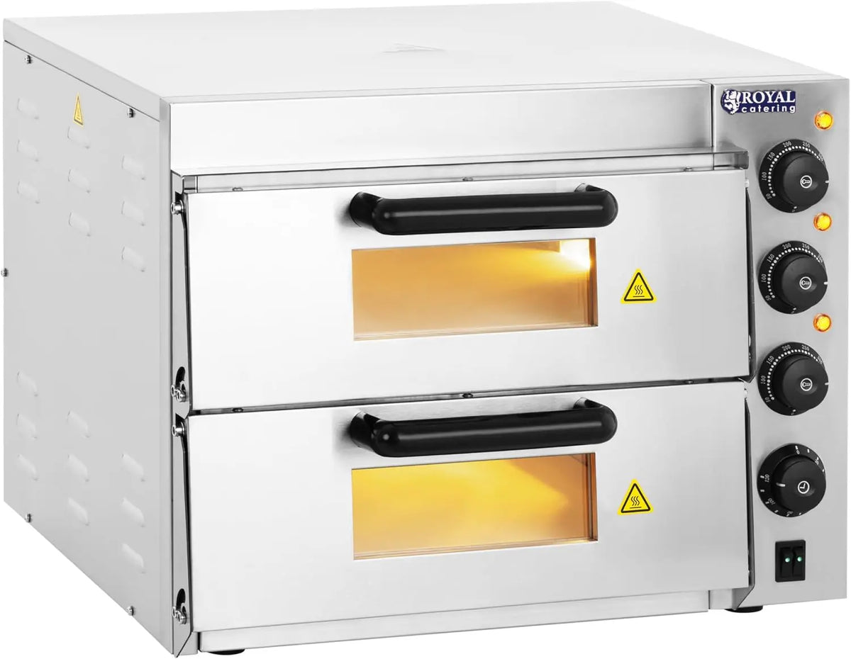 Einbau-Herd-Set RCPO-3000 3000W 1,5 cm mit zwei Garzonen und Timer Silber