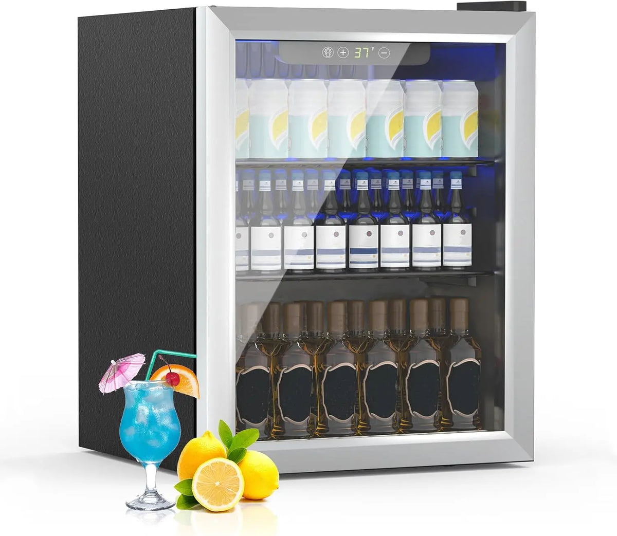 Kühlschrank 50L mit Display Transparent
