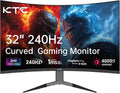 KTC 32 Zoll Monitor Curved 1000R, 2K WQHD (2560x1440p) 240Hz Gaming Monitor, 1ms, Adaptive Sync, 122% sRGB, 4000:1 Kontrast, 2 x DP 1.4 (240Hz), 2...