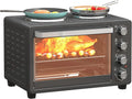 Einbau-Herd-Set 2600W 28 L mit Timer Schwarz