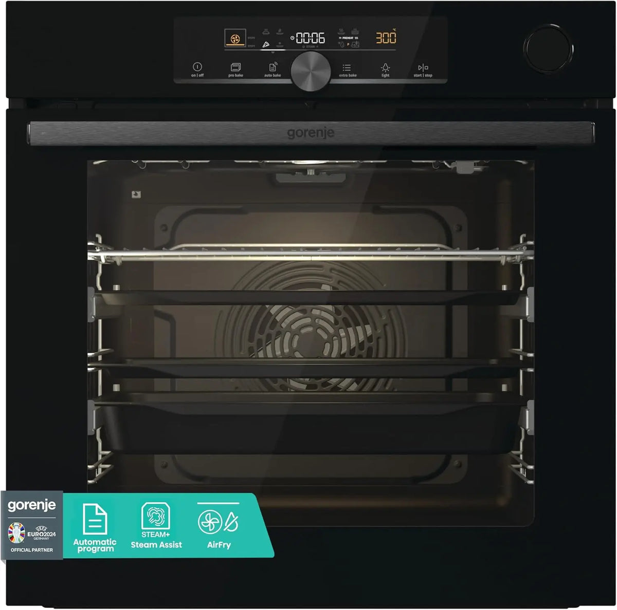 Gorenje Einbau-Herd-Set A04BG 77L Schwarz