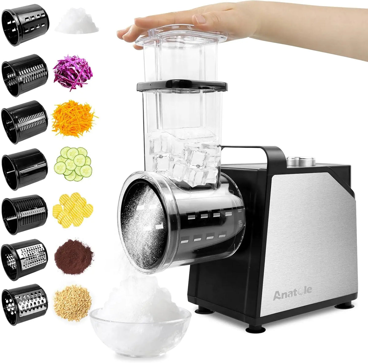 Produkt 7 in 1 mit Edelstahl Silber