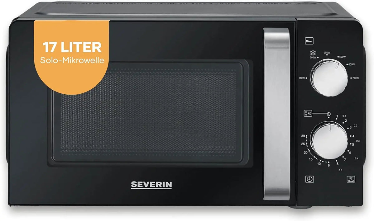 Severin Mikrowelle 17L mit Edelstahl Schwarz