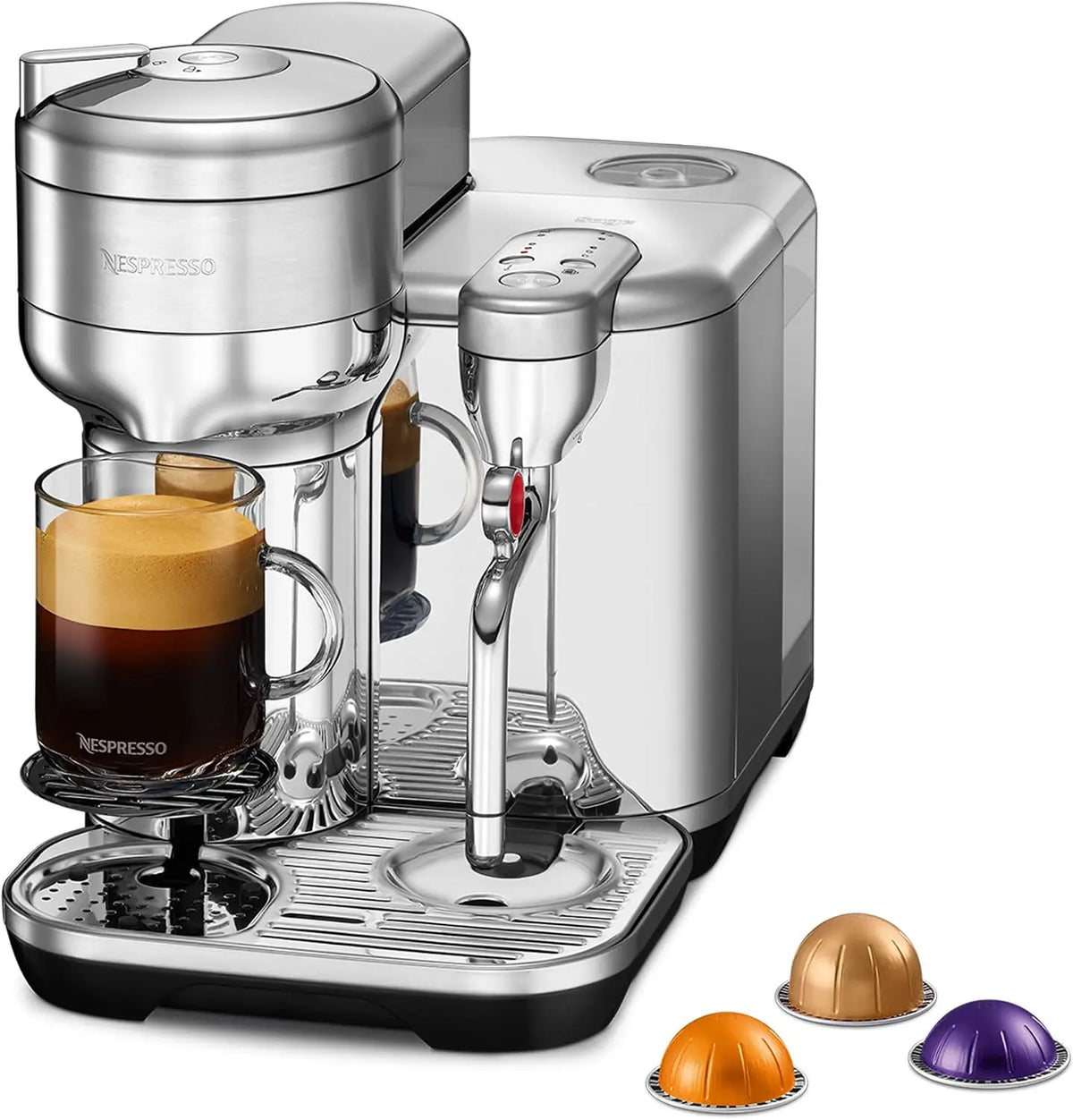 Kaffeemaschine SVE850BSS mit Edelstahl Silber