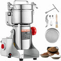 VEVOR Getreidemühle 2000 W 36 cm mit Schwenkfunktion und Edelstahl Silber
