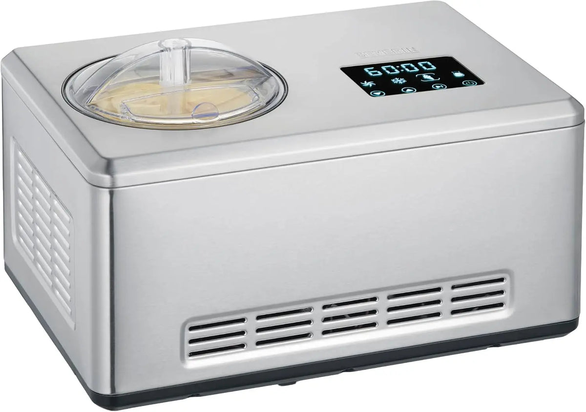 Severin Soft-Eismaschine mit Kompressor, Joghurtbereiter, 2x2L Eisbehälter