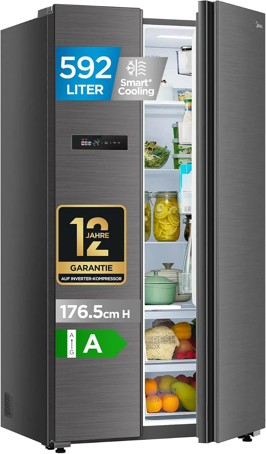 Midea Kühlschrank 592 L 35 dB für Haushalt und Alltag