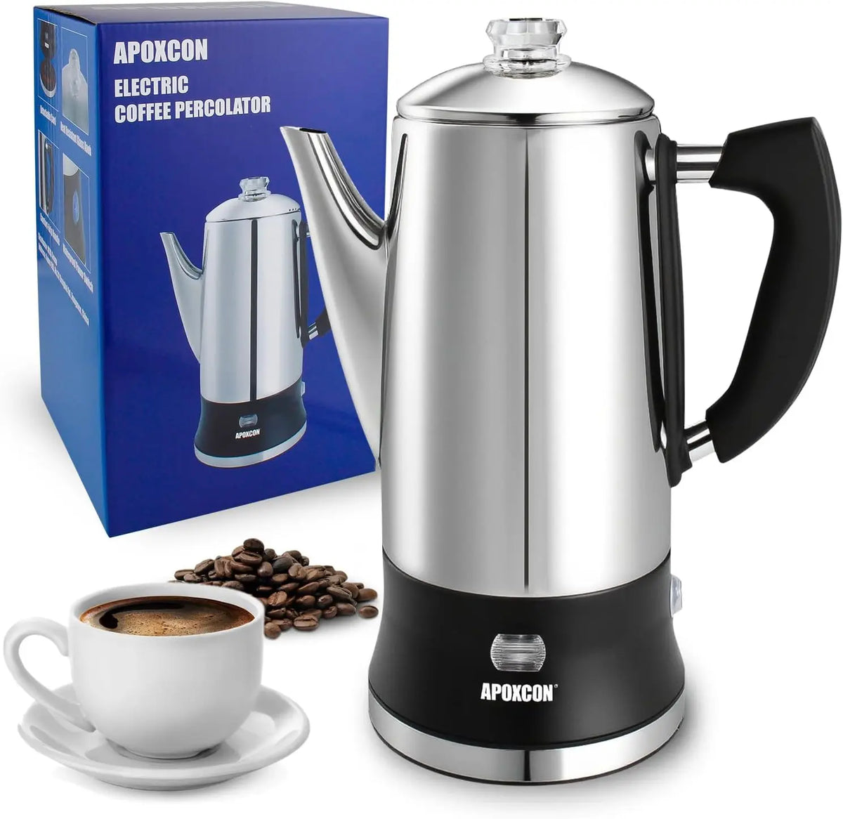 Kaffeemaschine mit Edelstahl Silber