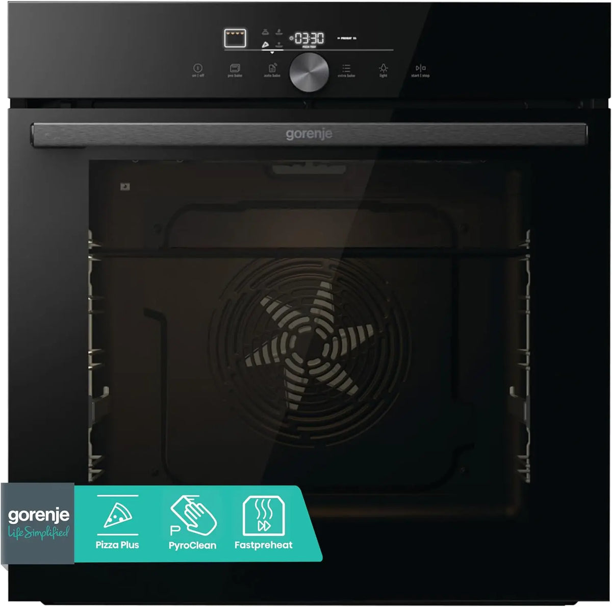 Gorenje Einbau-Herd-Set GO66E 77L Schwarz
