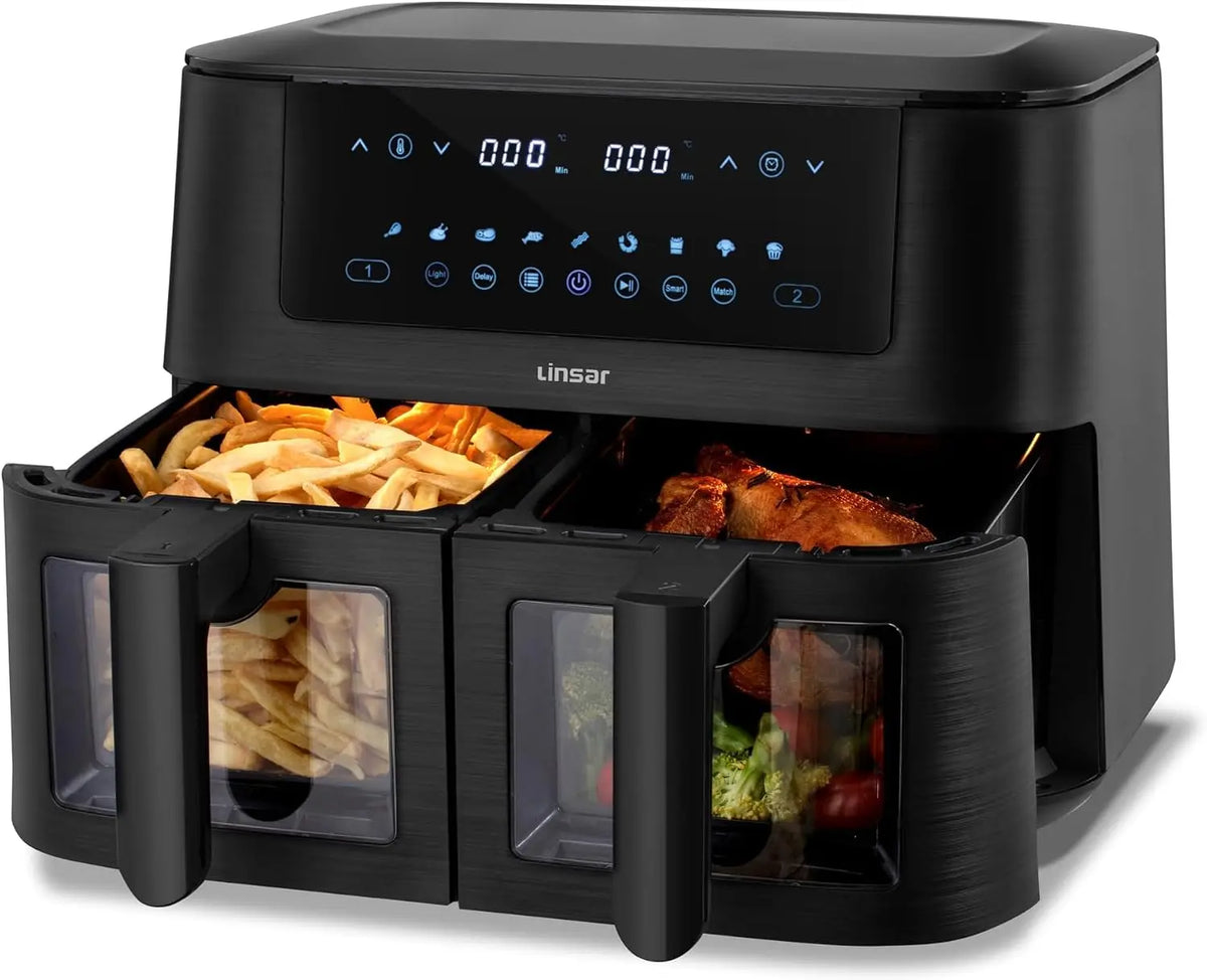 Heißluftfritteuse 8L Schwarz für Haushalt und Alltag