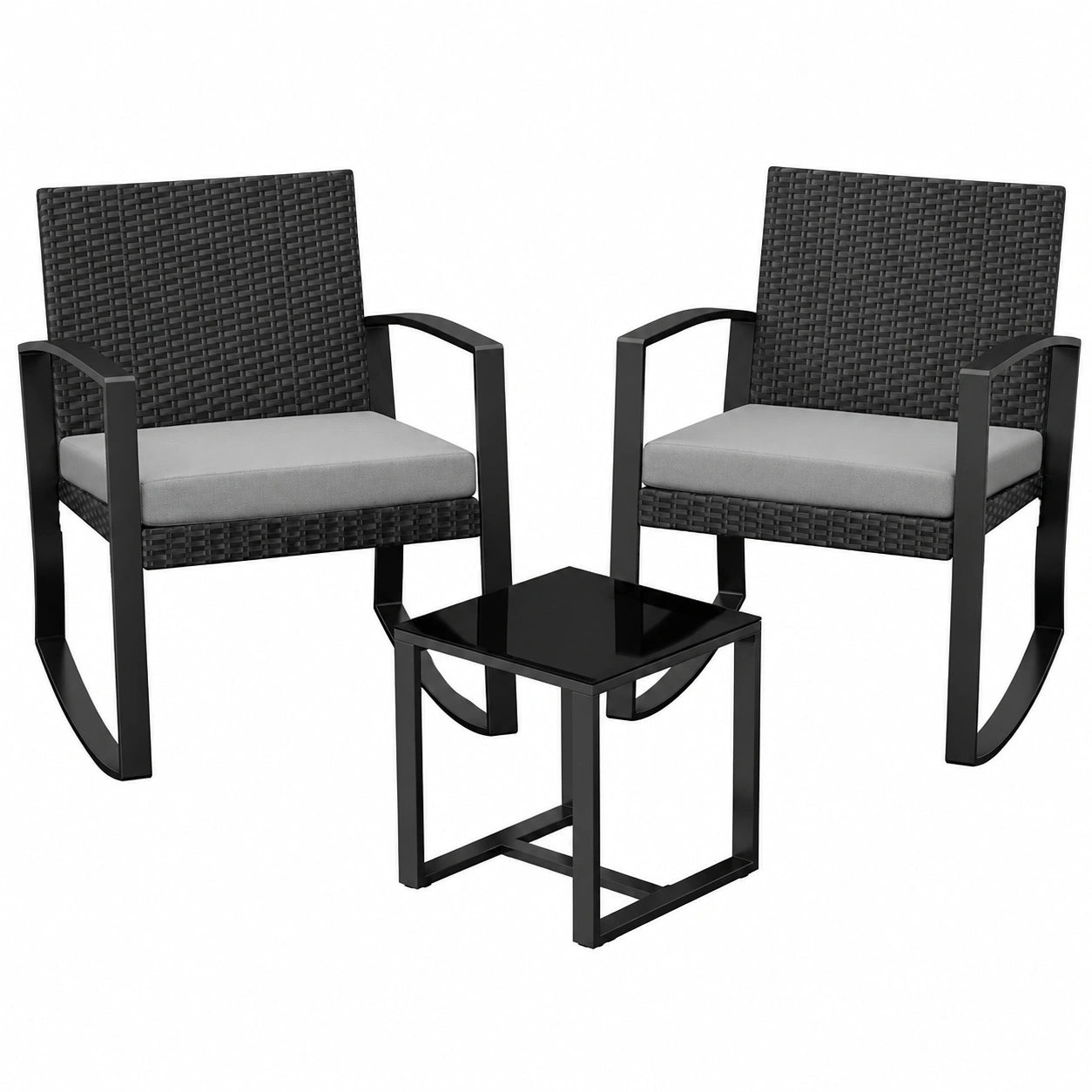 Bealife 3-teiliges Rattan-Lounge-Set für Balkon und Garten