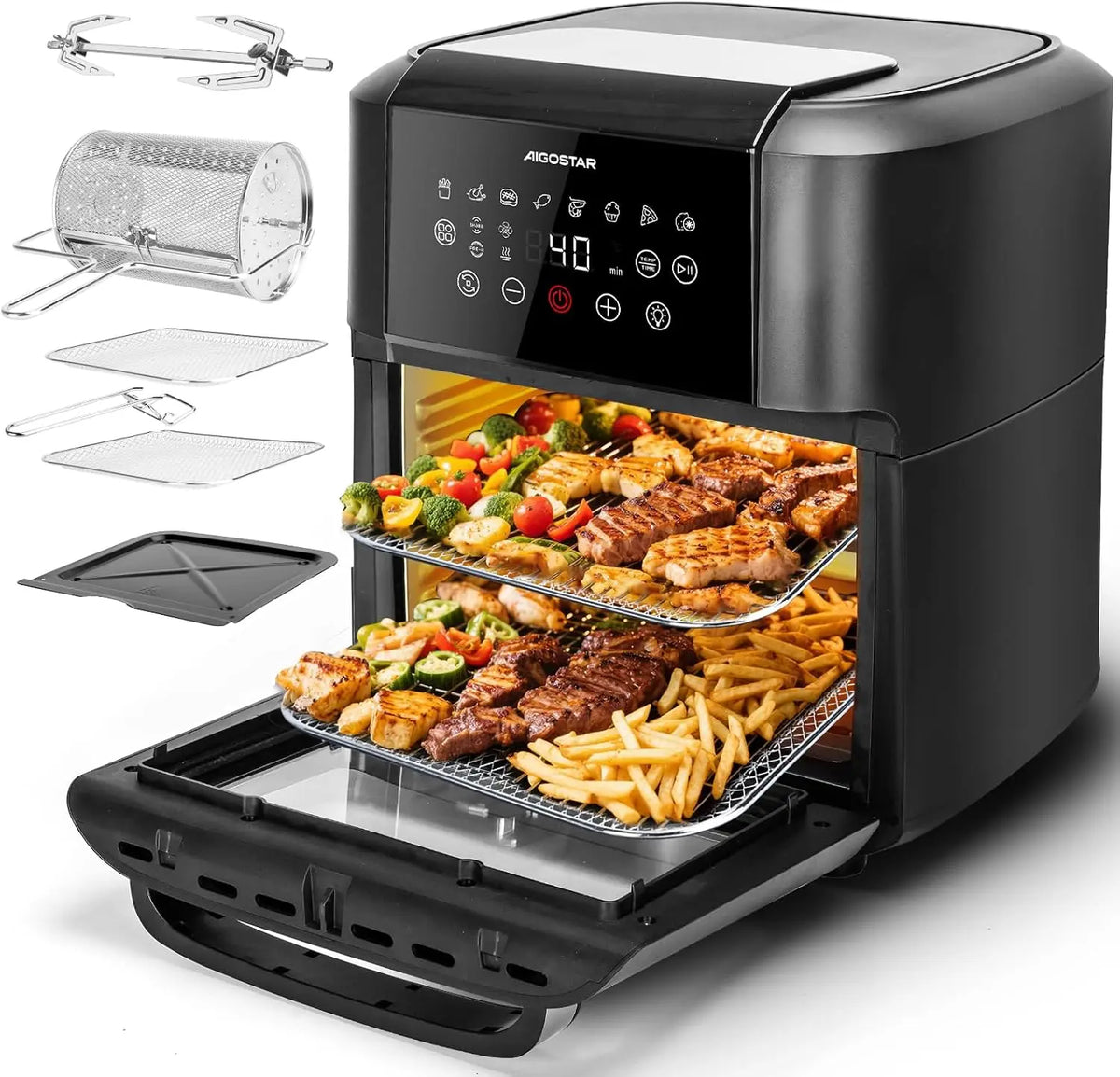 Heißluftfritteuse 1700W 12L für Haushalt und Alltag