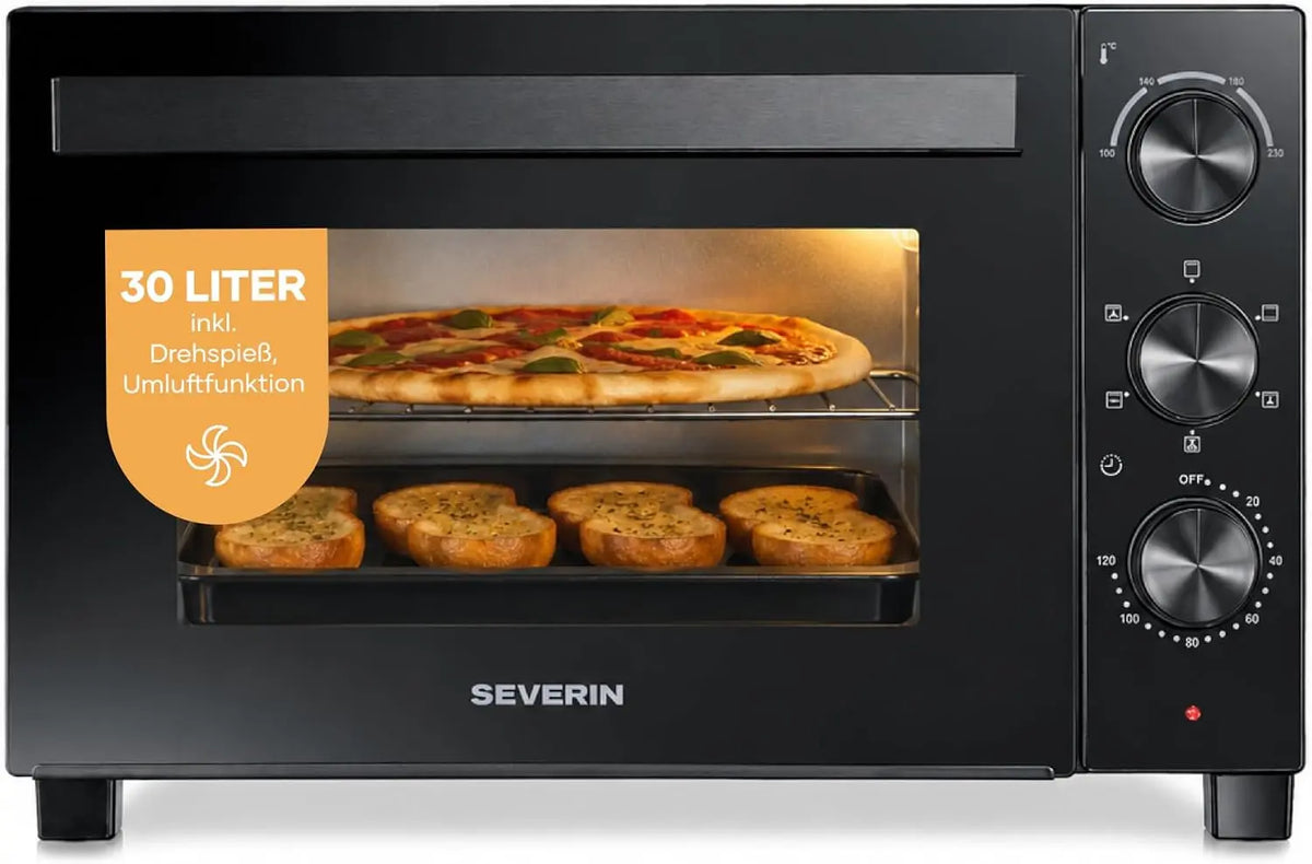Severin Einbau-Herd-Set 1600 W 30 L mit Timer Schwarz