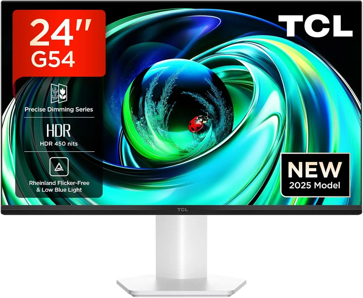 TCL 24G54 24 Zoll Mini-LED-Monitor, Full-HD-Auflösung, 100Hz, VA-Panel, 450 Nits, VESA Display, HDR 400, großer Farbraum, TÜV Rheinland...