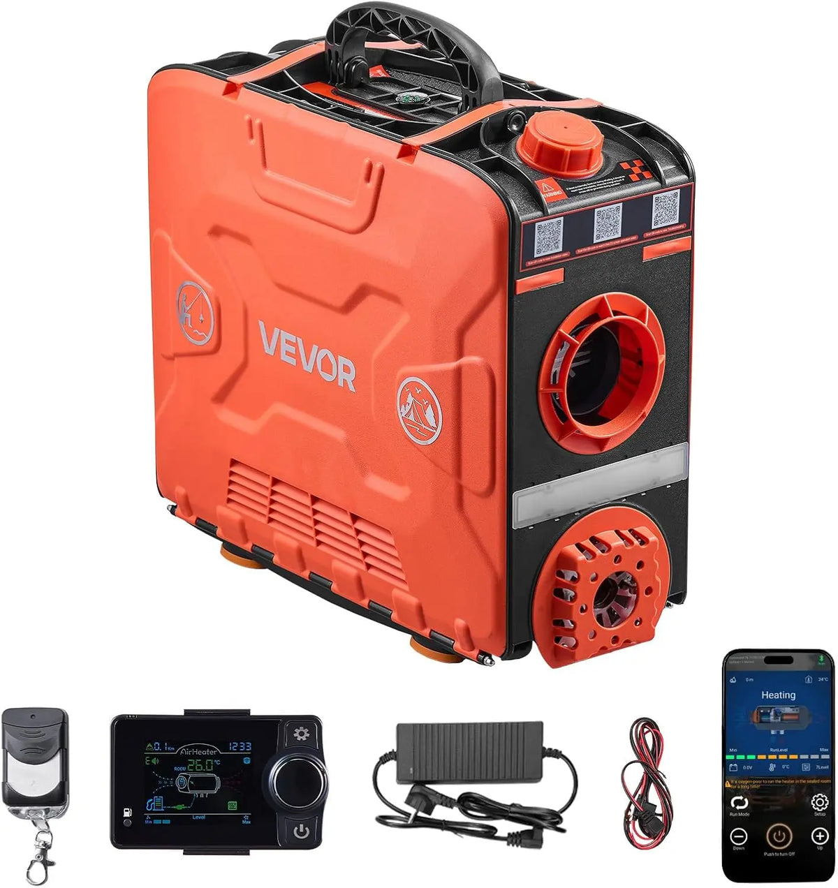 VEVOR Diesel-Standheizung 12 V 8 kW 4,5 L mit Fernbedienung und Display