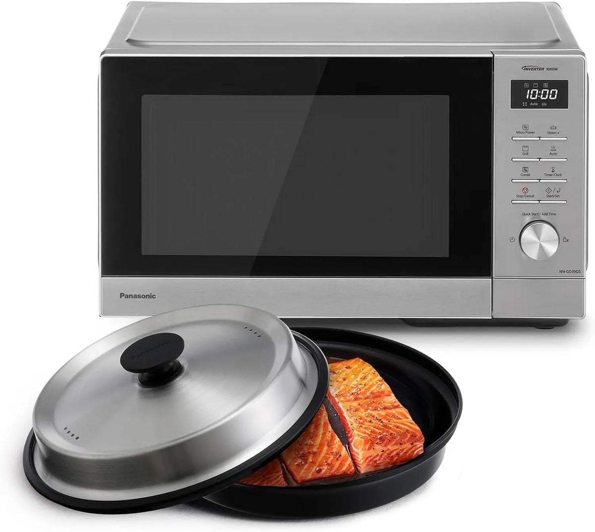 Mikrowelle GD39QSEPG 1000 W 29 l mit Timer und Edelstahl Silber