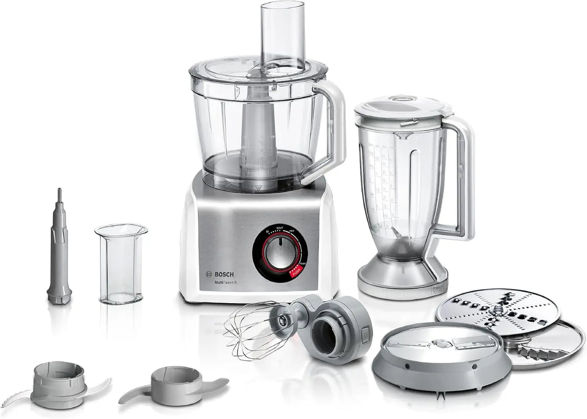 Bosch Küchenmaschine MC812S814 1250 W 3,9 L mit Edelstahl Weiß