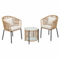 ESTEXO Balkon-Bistroset für 2 Personen, Rope-Design, Beige