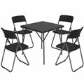 4-Personen Gartenmöbelset: Klappbare Essgruppe mit Tisch und Stühlen für Terrasse und Balkon