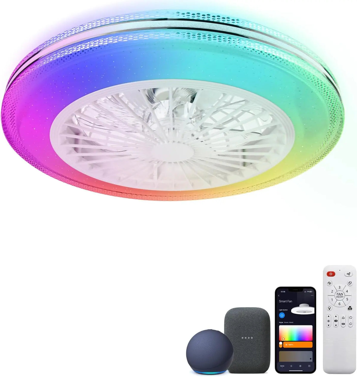 Ventilator mit Fernbedienung Weiß