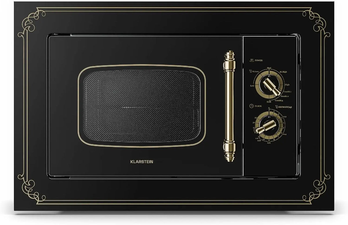 Mikrowelle 800 W 20 L mit Edelstahl Schwarz