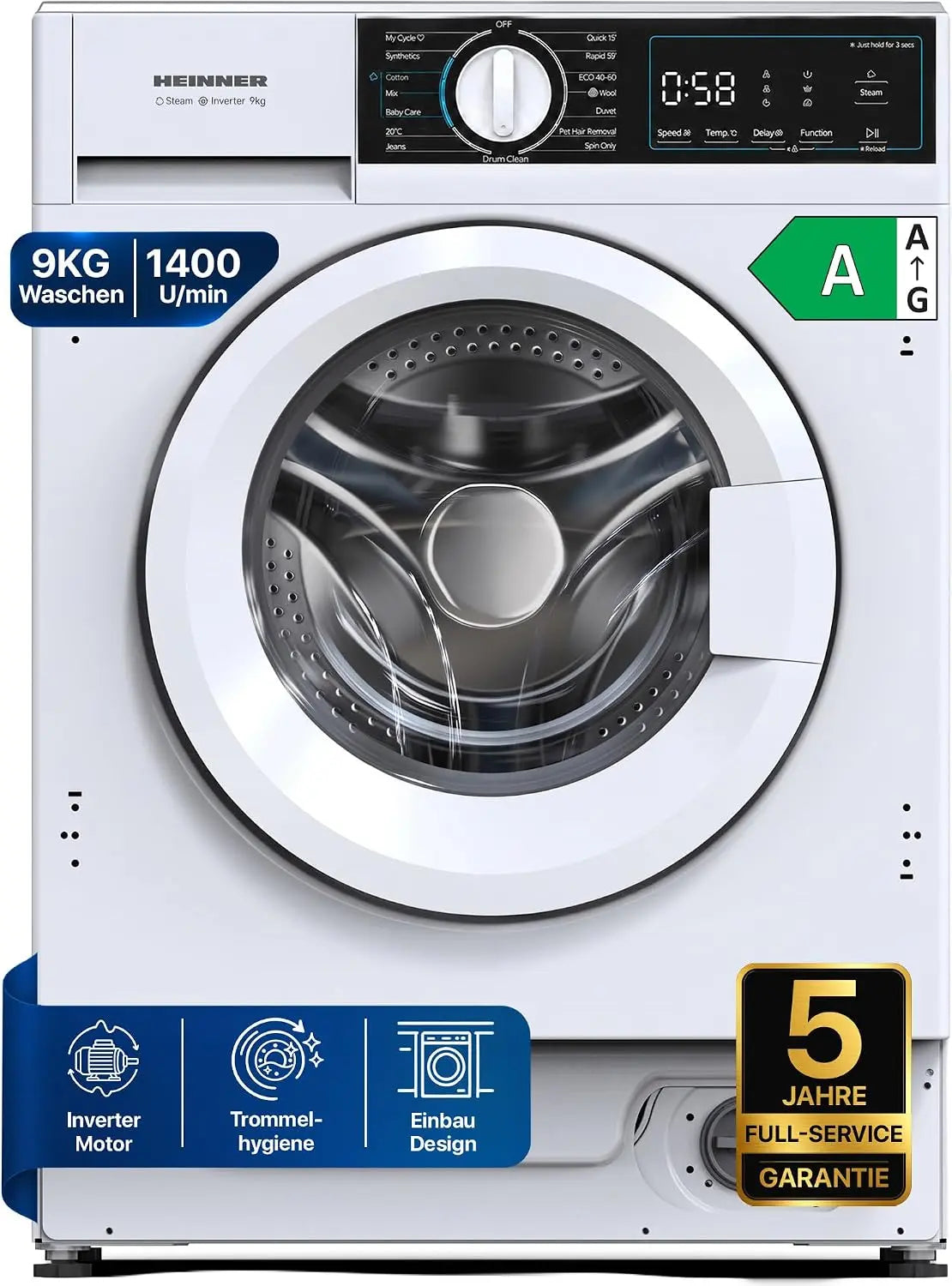 Waschmaschine BI914IVA Weiß für Haushalt und Alltag