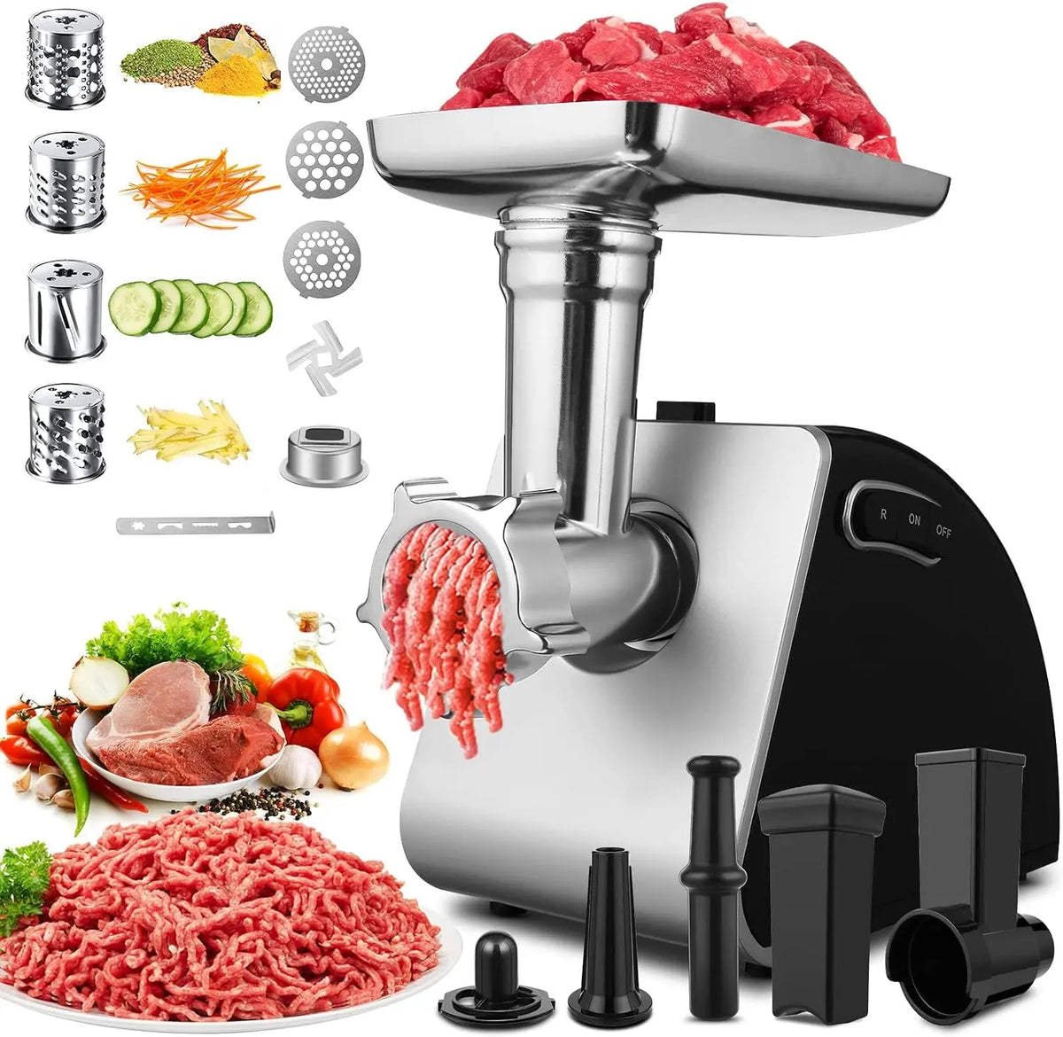 Küchenmaschine 2000W mit Edelstahl