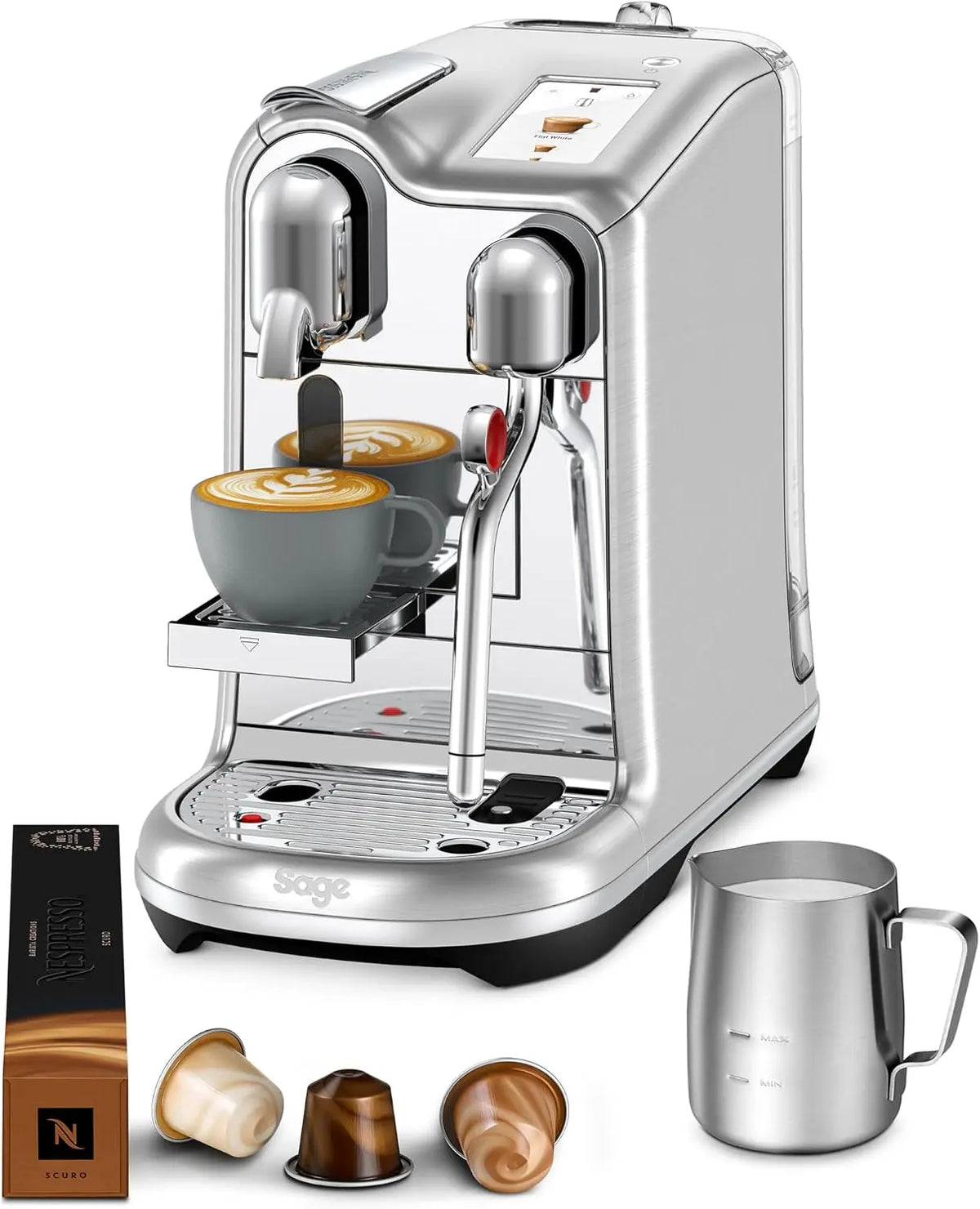 Kaffeemaschine SNE900 mit Edelstahl Silber