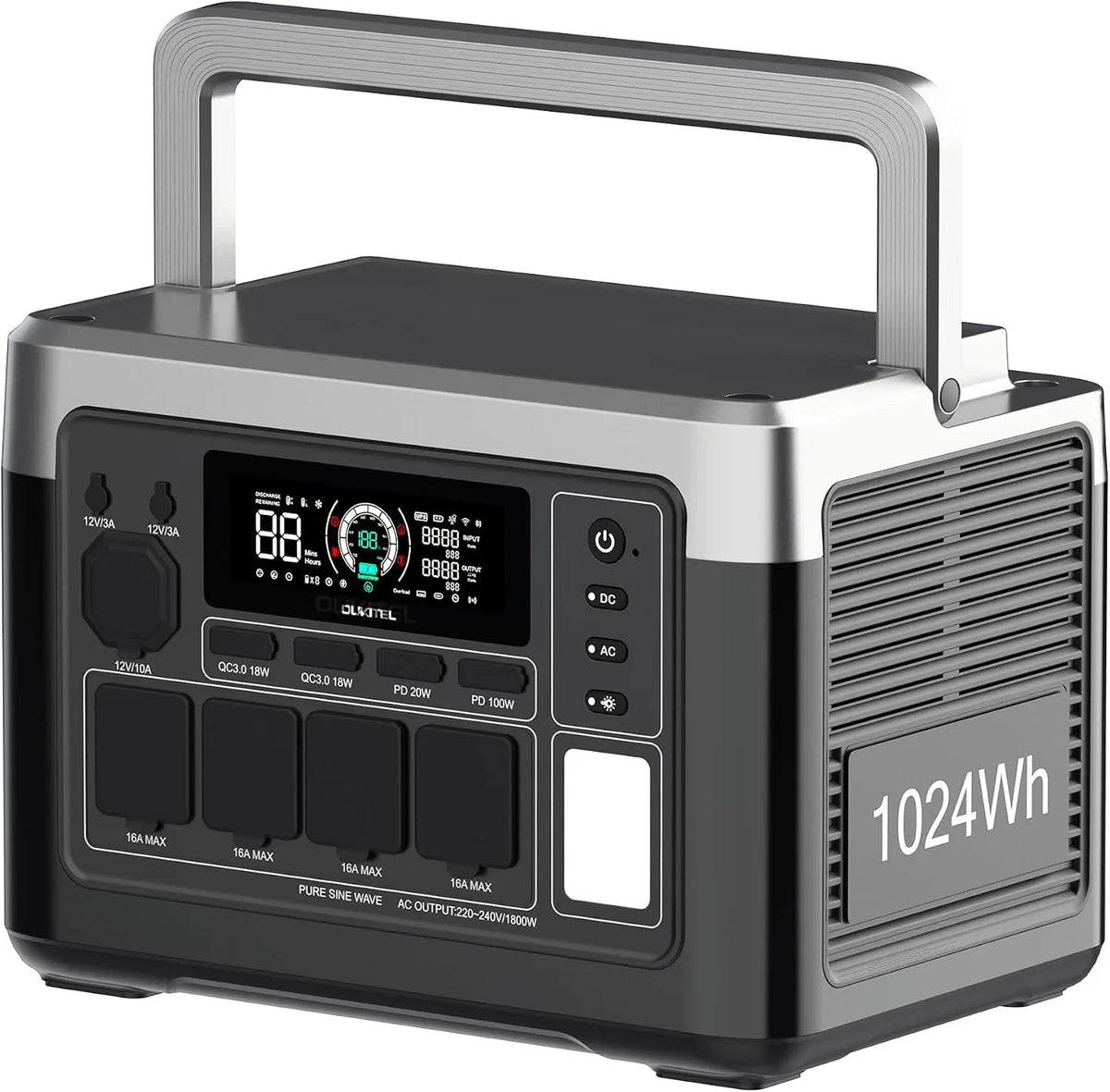 Inverter-Stromerzeuger P1000PLUS 1800 W mit Solarfunktion