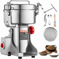 VEVOR Getreidemühle 3400 W 38 cm mit Schwenkfunktion und Edelstahl Silber