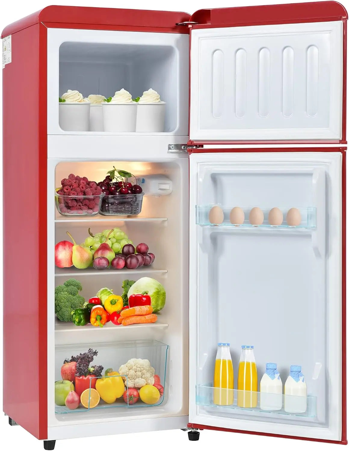 Kühlschrank 92L Rot für Haushalt und Alltag