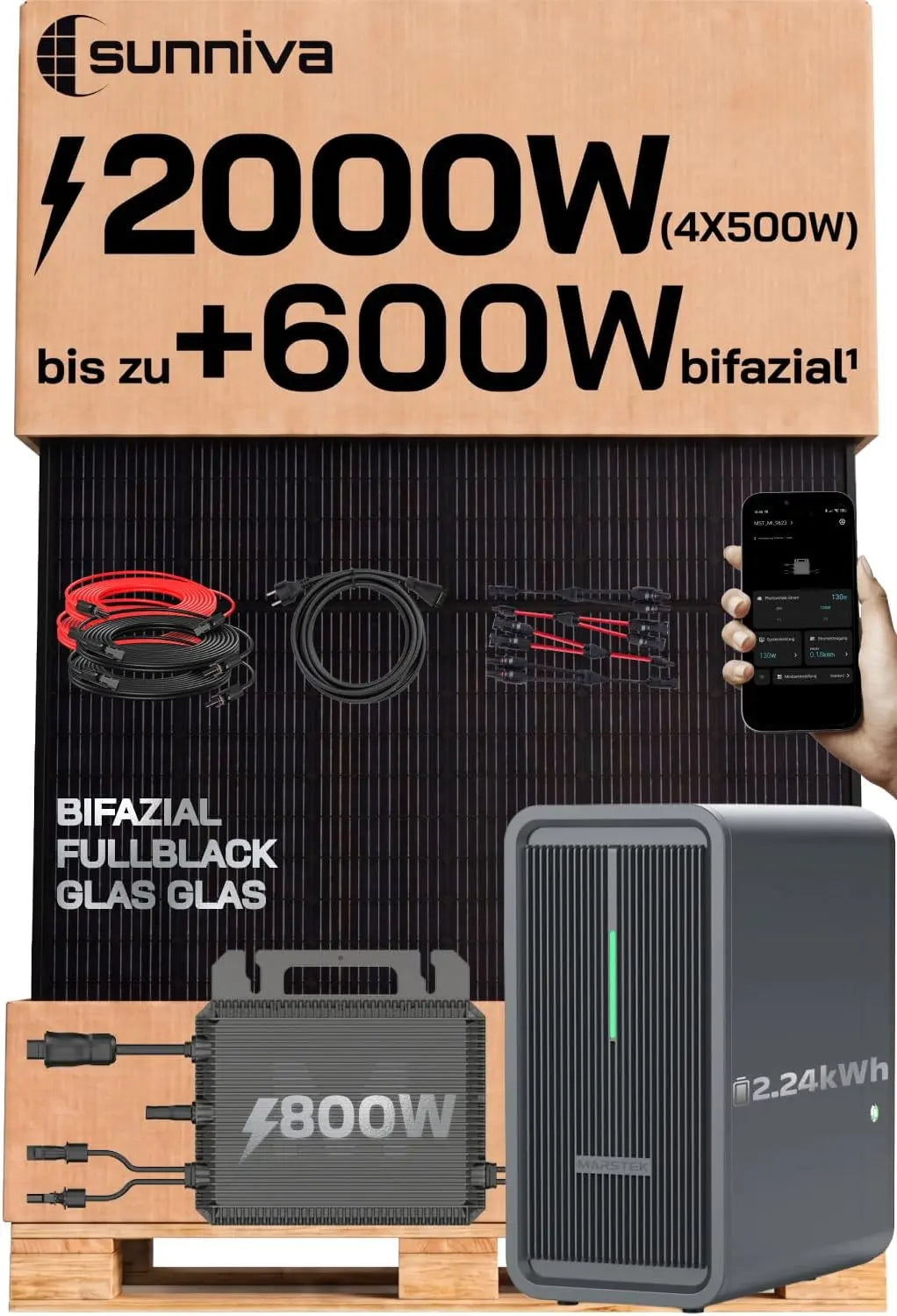 Produkt B2500 2000W mit Solarfunktion