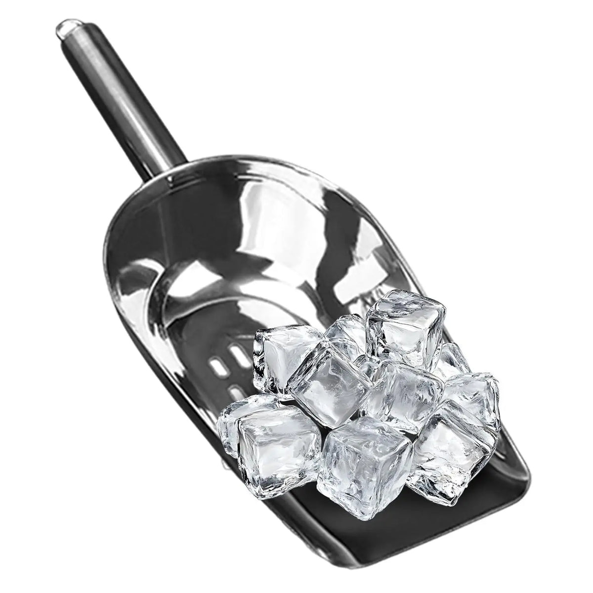Gefrierschrank mit Edelstahl Silber