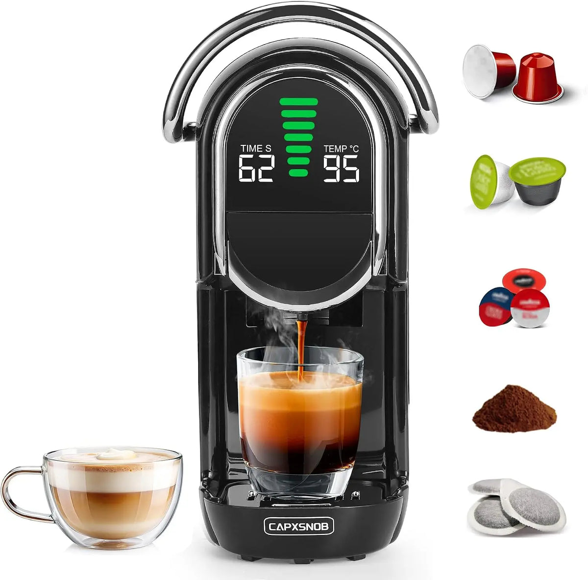 Kaffeemaschine 1450W 5in1 mit Display